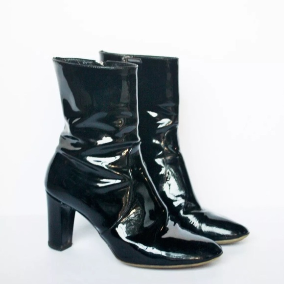 AQUATALIA PATENT LEATHER ANKLE BOOTS - Picture 2 of 7
